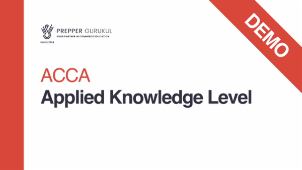 ACCA Applied Knowledge Level Demo Lectures